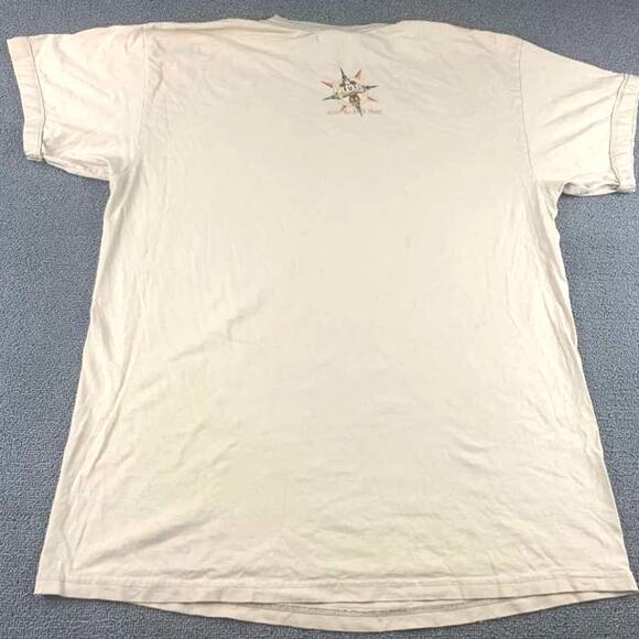 Vinatge Disney Tan Size Large World Tour Mickey Mouse Park Short Sleeve T Shirt - Picture 2 of 12